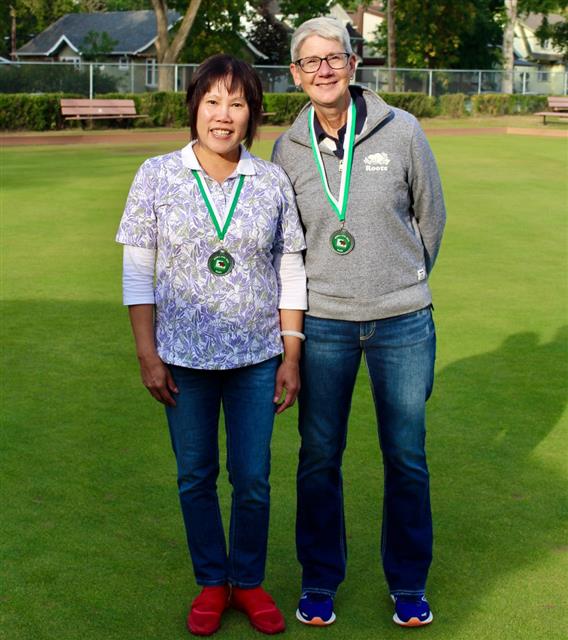 Women's Pairs Silver: Jia Xie & Cathy Grant